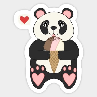 Neapolitan Panda Sticker